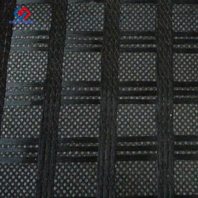 Polyester Fiberglass Plastic Geogrid Geocomposite Bonded For Asphalt Road
